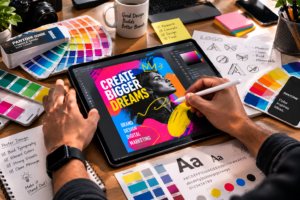 creative workspace poster design